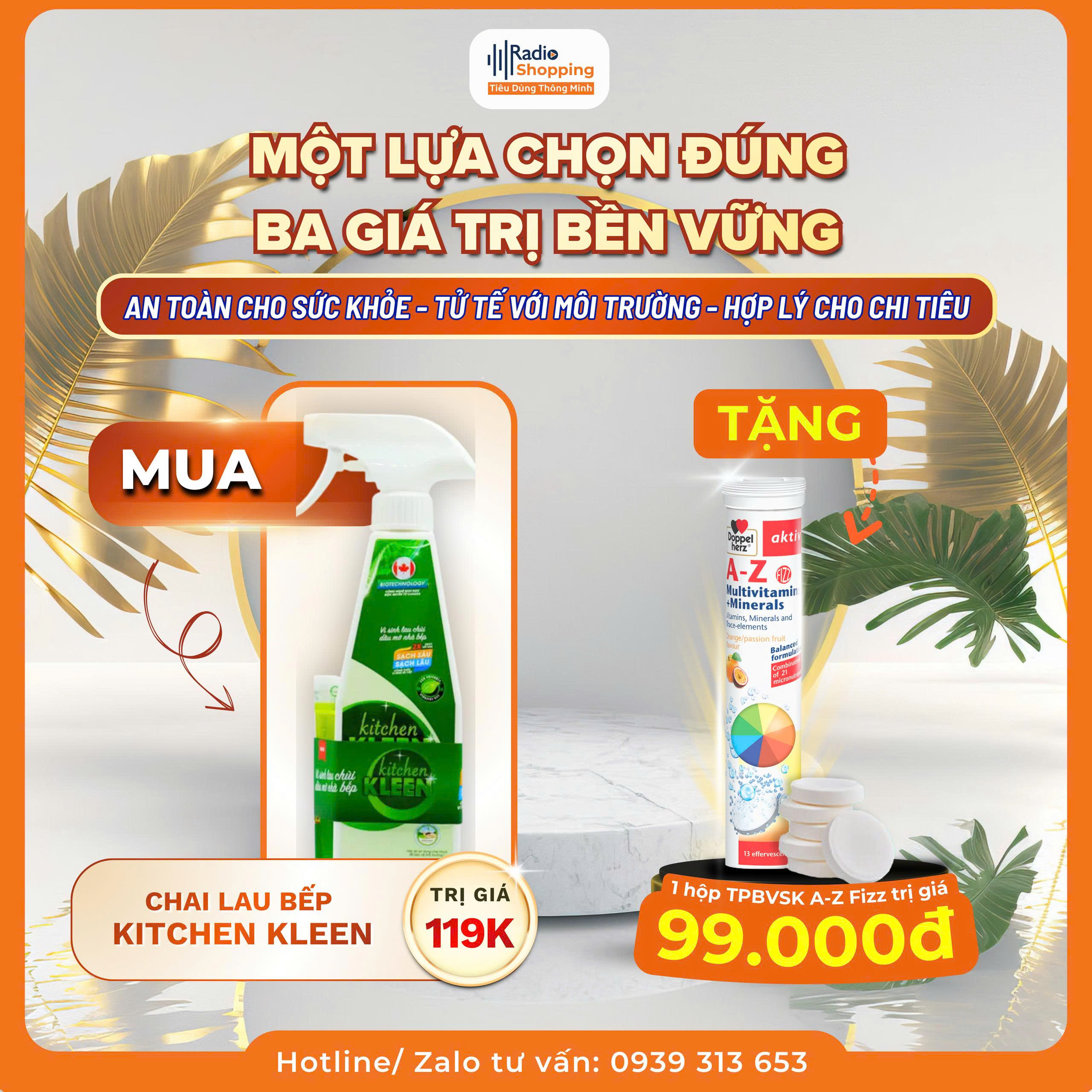 Chai xịt bếp đa năng KITCHEN KLEEN [1 chai 500ml - 1 ống 5ml]
